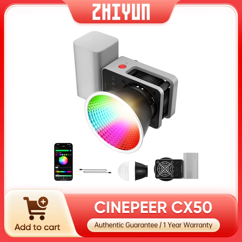 Photography Video Lighting Kit - 지윤 CINEPEER CX50 RGB 비디오 조명