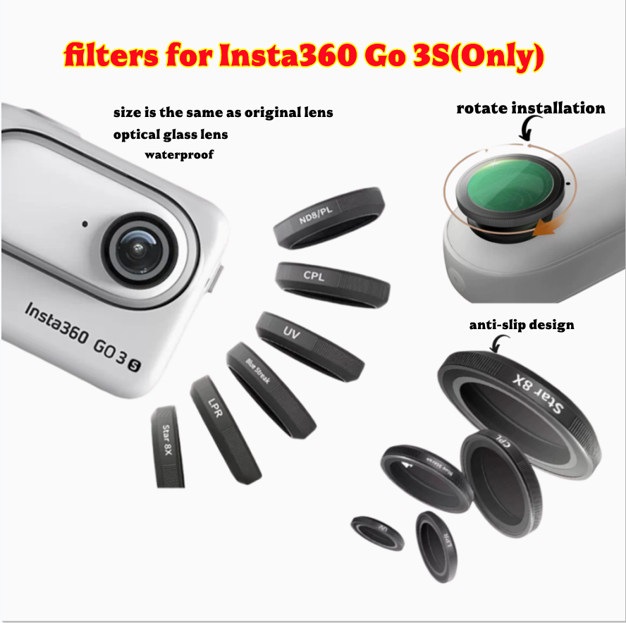 Insta360 Camera Go 3 - Insta360 GO 3S 액션 카메라 필터