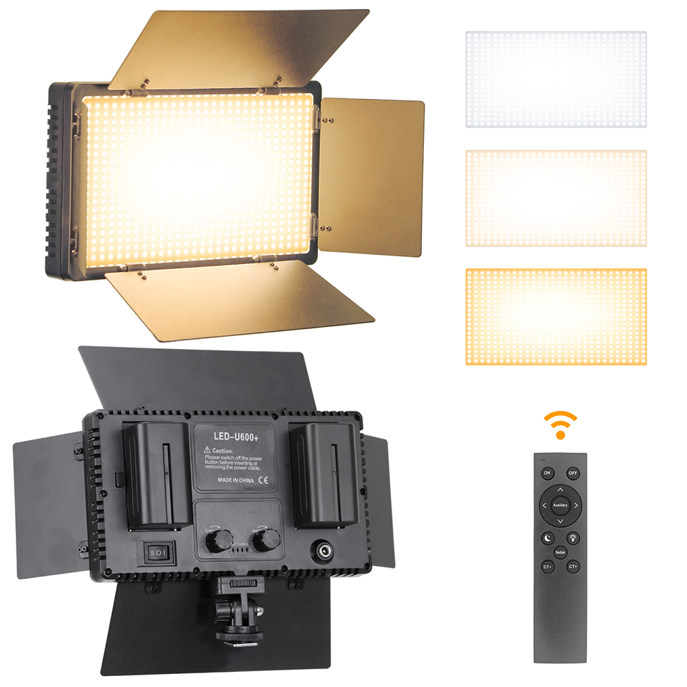 Photography Video Lighting Kit - U800 600 LED 비디오 패널 라이트