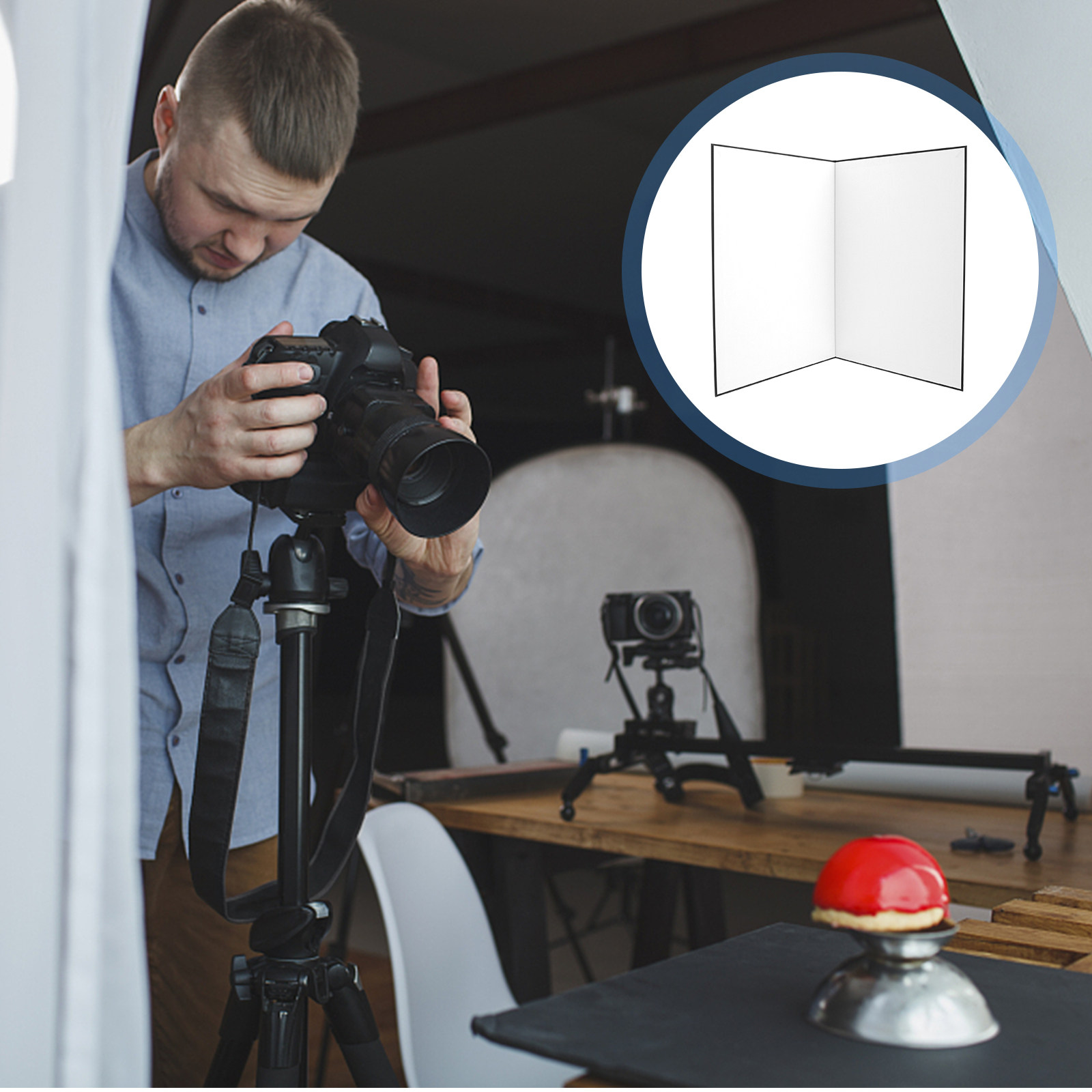 Photography Lighting Board - 접이식 A3 사진 반사판 양면 직사각형