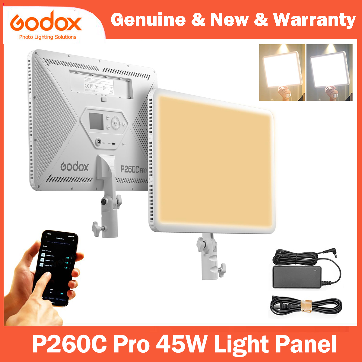 Photography Lighting Continuous - Godox P260C Pro LED 비디오 라이트