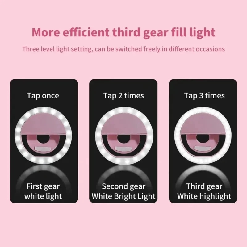 1-4개 LED 셀카 링 조명 휴대폰 3단계 조명 US - Photography Lighting Continuous 리뷰 및 가격