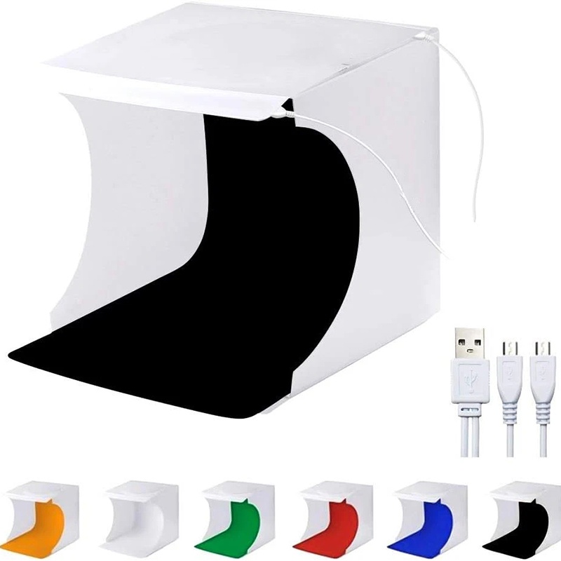 휴대용 접이식 포토박스 사진촬영 LED 조명 미니 사진 - Photography Lighting And Backdrop Kits 리뷰 및 가격