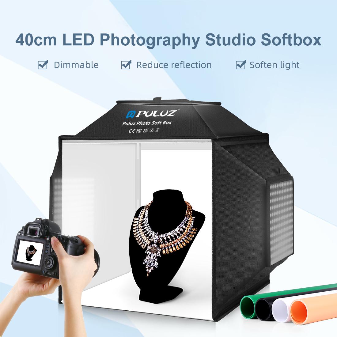 PULUZ 40cm 접이식 72W 5500K 스튜디오  - Photography Lighting And Backdrop Kits 리뷰 및 가격