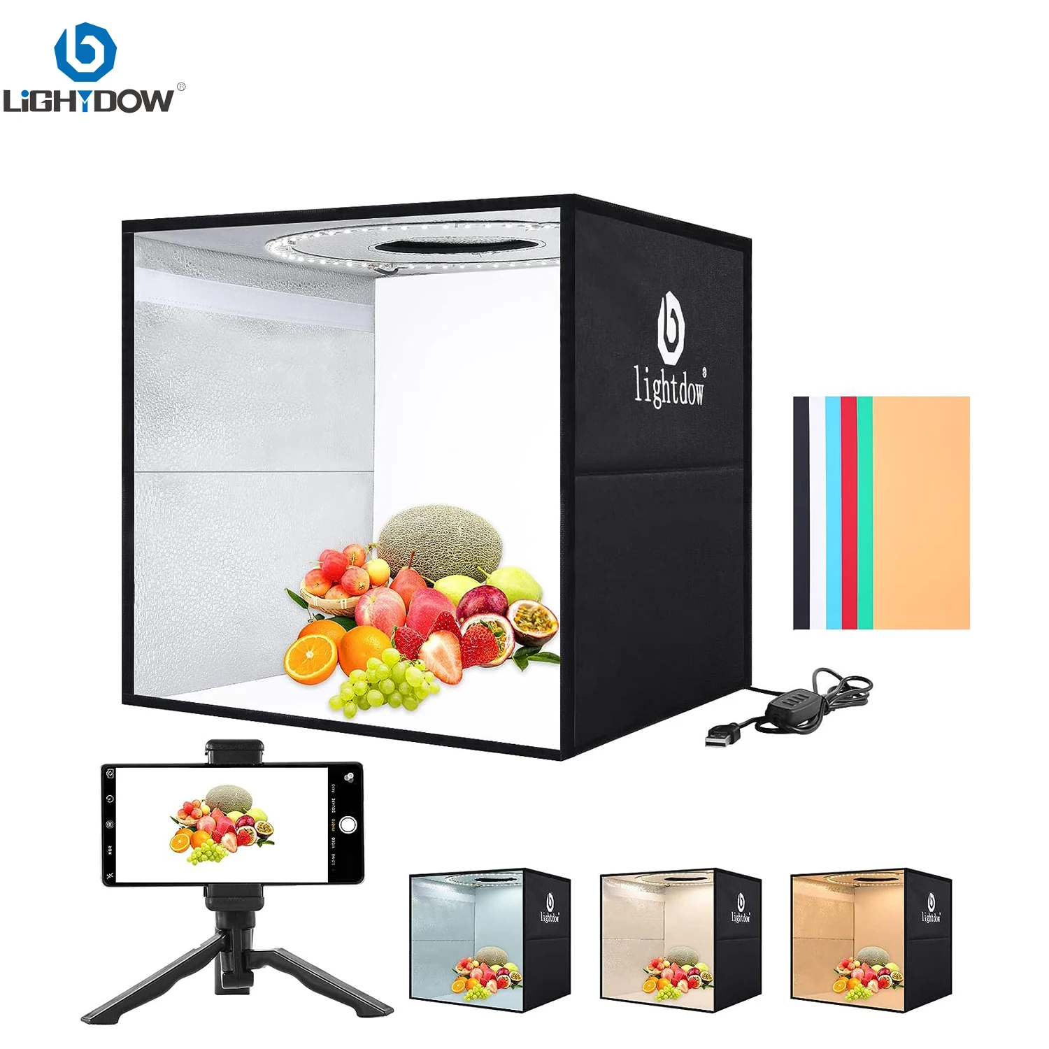 Lightdow 사진 스튜디오 라이트 박스 키트, 휴대 - Photography Lighting And Backdrop Kits 리뷰 및 가격