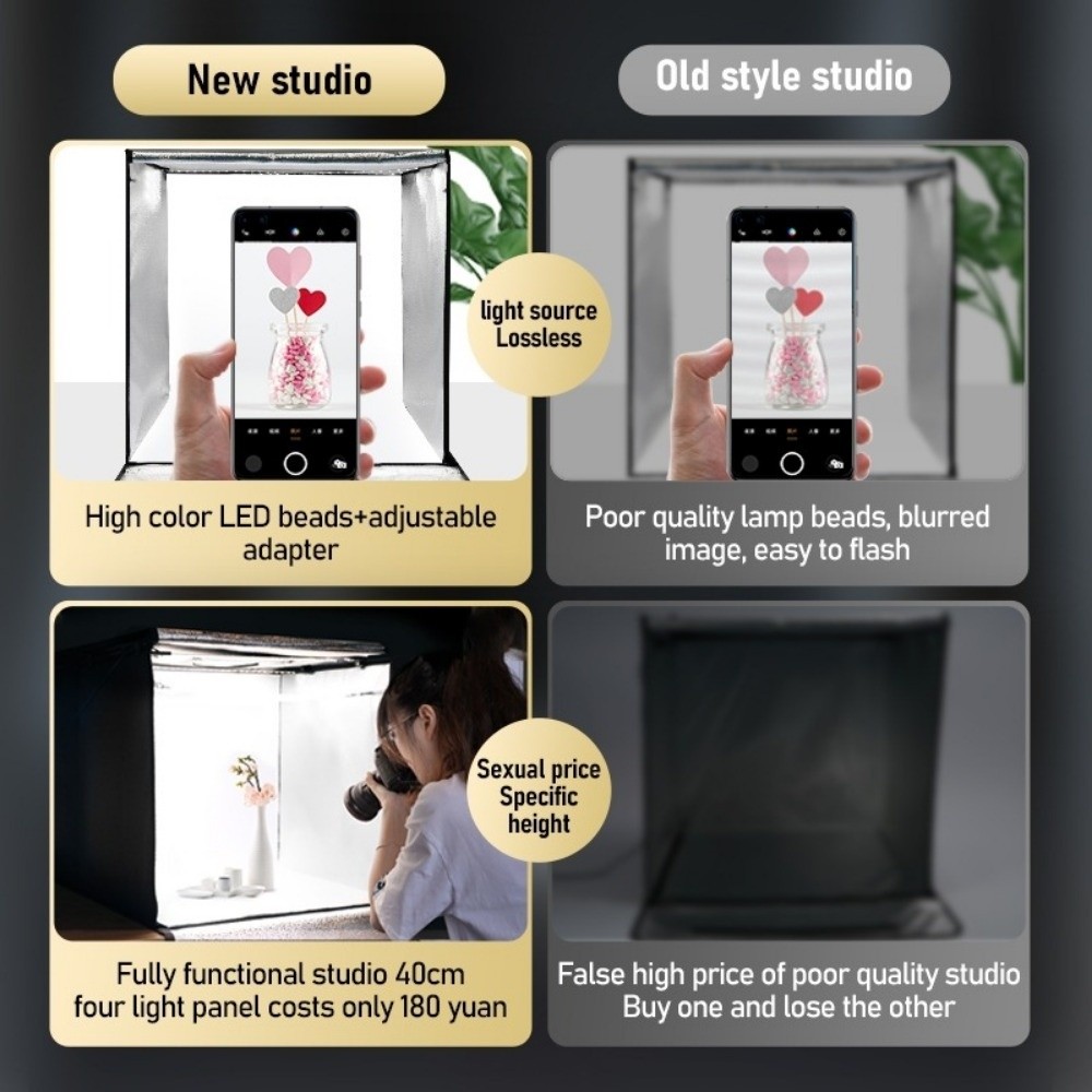 45/65cm LED 소프트 라이트 박스 미니 배경 사 - Photography Lighting Board 리뷰 및 가격