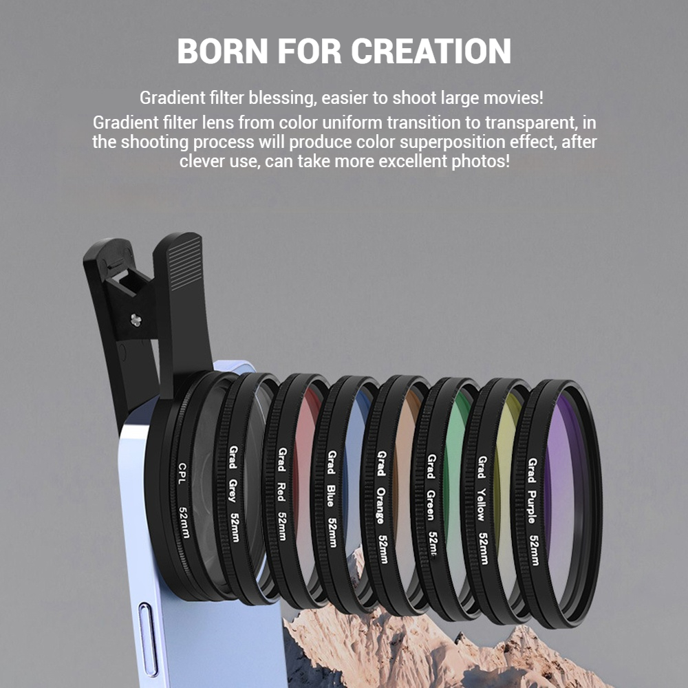 52mm 클립온 스마트폰 카메라 필터 키트 CPL 편광 - Lighting In Photography For Beginners 리뷰 및 가격