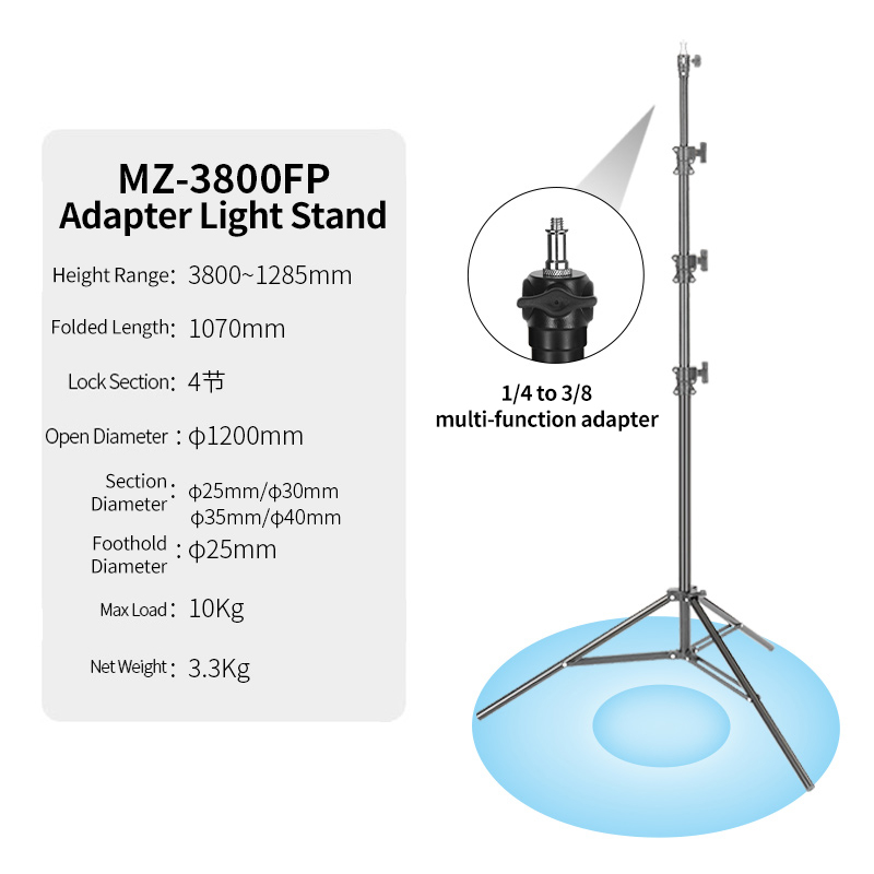 진베이 MZ-3800FP 전문 사진 산업용 삼각대 조명 - Good Lighting In Photography 리뷰 및 가격