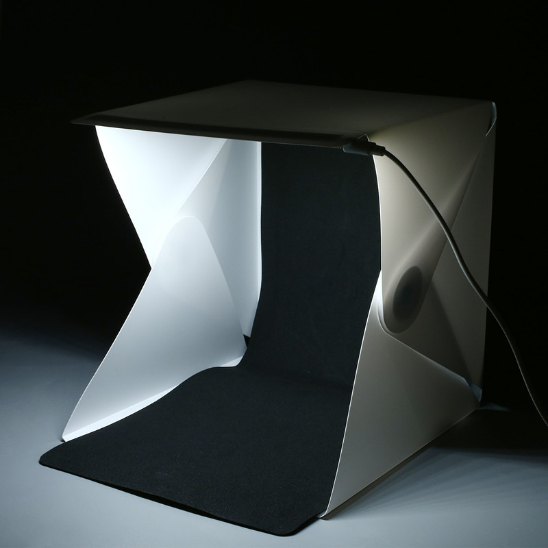 휴대용 미니 포토 스튜디오 박스 사진 배경막 내장 LE - Photography Lighting And Backdrop Kits 리뷰 및 가격