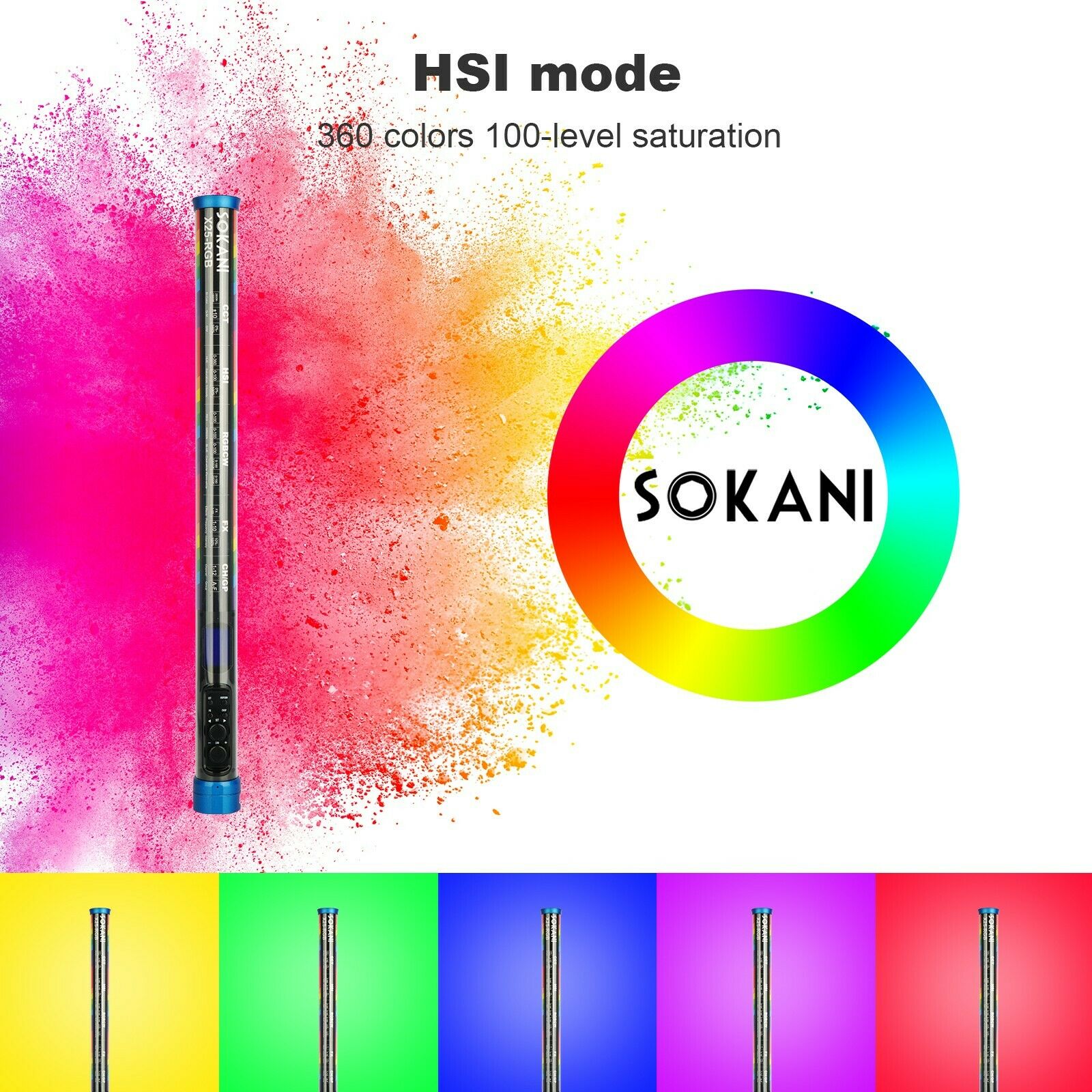 Sokani X25 RGB LED 비디오 라이트 핸드헬 - Torjim Rgb Photography Video Lighting 리뷰 및 가격