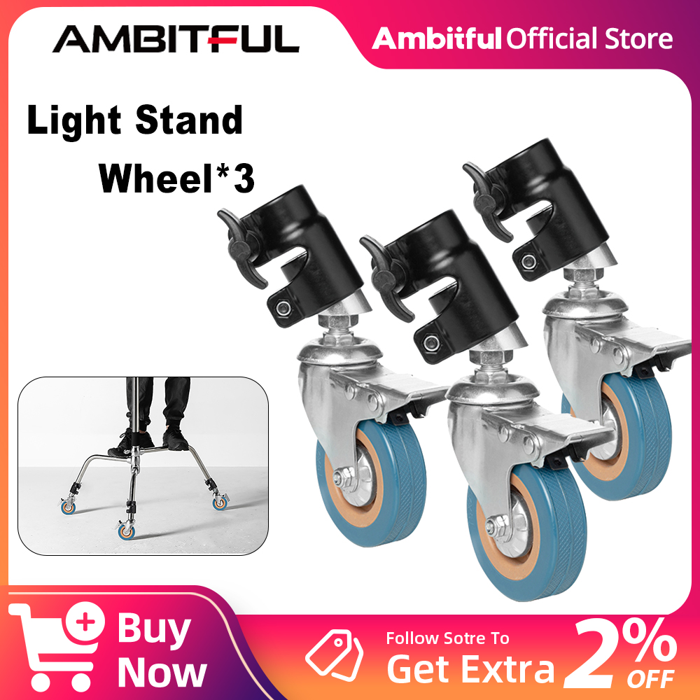 AMBITFUL 3Pcs C-스탠드 회전 캐스터 금속  - Photography Video Lighting Kit 리뷰 및 가격