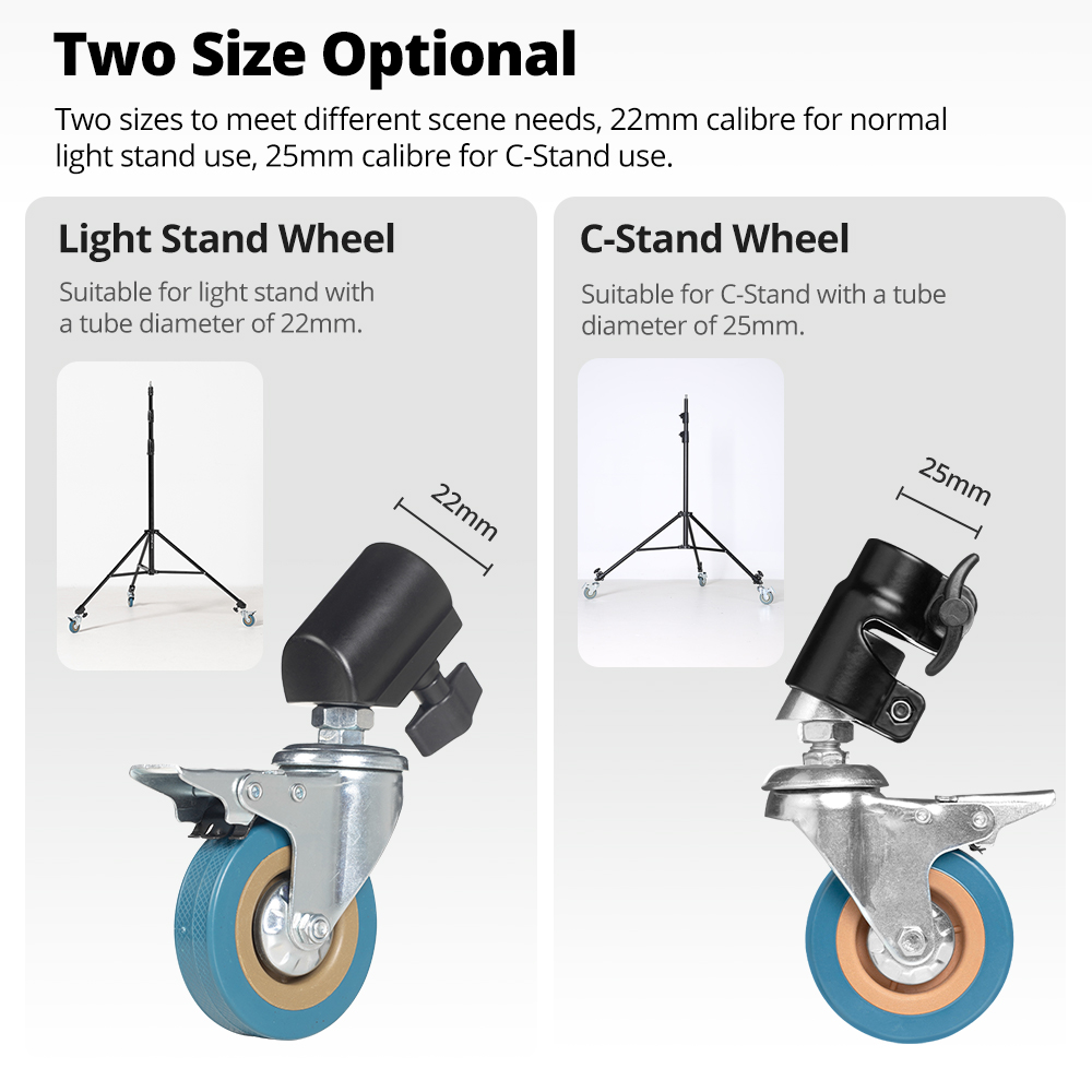 AMBITFUL 3Pcs C-스탠드 회전 캐스터 금속  - Photography Video Lighting Kit 리뷰 및 가격