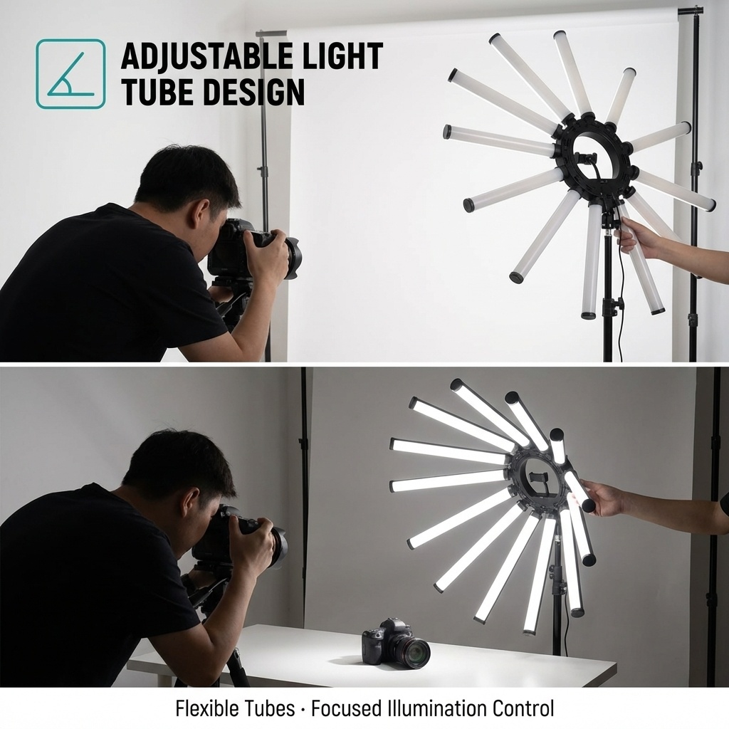 12암 멀티 튜브 사진 조명 키트 180W 대형 LED - Photography Lighting Kits 리뷰 및 가격