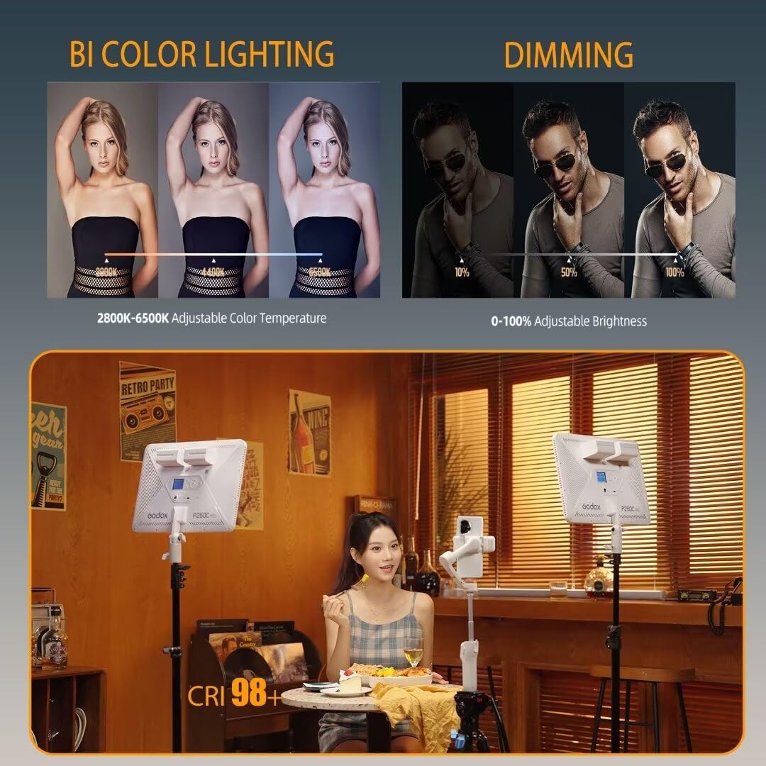 Godox P260C Pro LED 비디오 라이트 패널 - Photography Lighting Continuous 리뷰 및 가격