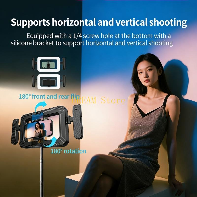 셀카 카메라용 휴대용 휴대용 조명 360도 밝기 조절  - Photography Lighting Design 리뷰 및 가격