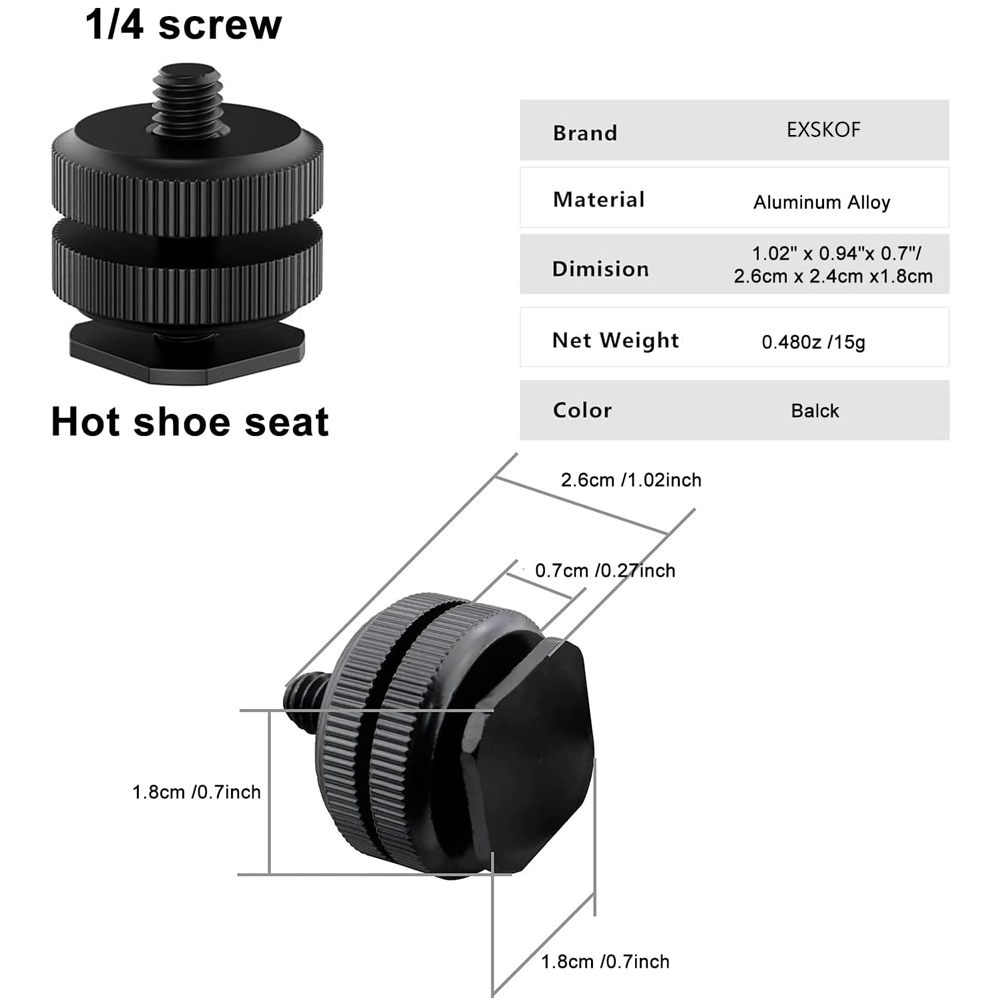 알루미늄 합금 핫슈-1/4인치 나사 어댑터 (고프로 D - Photography Lighting Kits 리뷰 및 가격