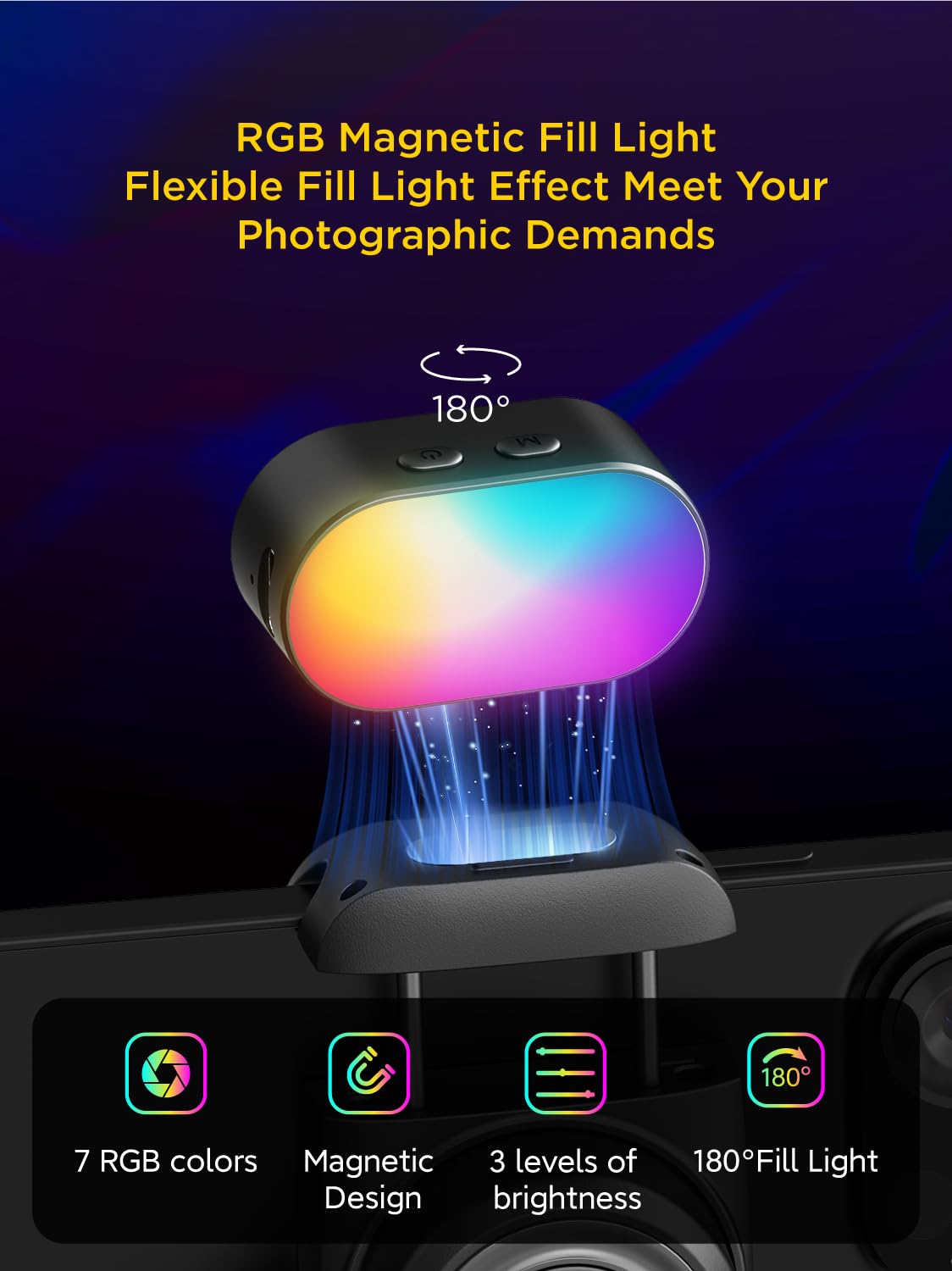 AOCHUAN RGB 마그네틱 필 라이트, 짐벌 LED - Torjim Rgb Photography Video Lighting 리뷰 및 가격
