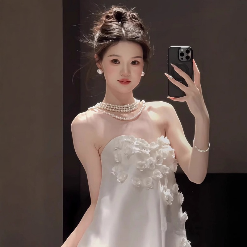 프렌치 스트랩리스 새틴 웨딩 드레스, 여성용 2026  - Photography Lighting Basics 리뷰 및 가격