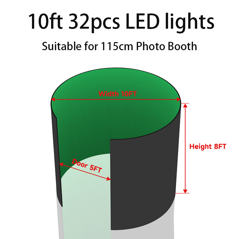 360 포토 부스 엔클로저 무료 맞춤형 로고 배경막 텐 - Photography Lighting And Backdrop Kits 리뷰 및 가격